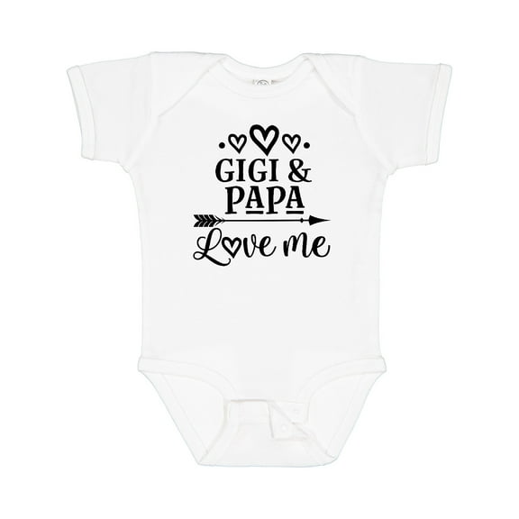 Inktastic Gigi and Papa Love Me Girls Baby Bodysuit