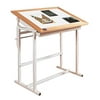 Oak Trimed Adjustable Steel Light Table - Alva-Trace (36 in. L x 48 in. W)