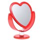 thumbnail image 5 of EeaseMX Espejo de maquillaje con forma de corazón, acrílico transparente de dos caras, espejo decorativo de escritorio para el hogar (rojo), 5 of 8