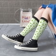 thumbnail image 3 of Lsque Green Avocado Printed Crew Socks Men's Women's LightWeight Thin Casual Calf Socks ,Knee High Socks,Cotton Socks, 3 of 9