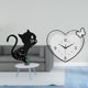 thumbnail image 2 of Reloj De Pared Acrílico Con Forma De Corazón De Gato, Moderno, Decorativo, De Dibujos Animados, Con Movimiento Silencioso, Adorno De Pared Para Sala De Estar, Estudio, Cafetería Y Oficina., 2 of 8