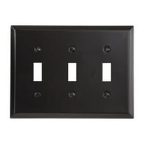 Amerelle 163TTTDB Century Wallplate, 3 Toggle, Stamped Steel, Aged Bronze, 1-Pack