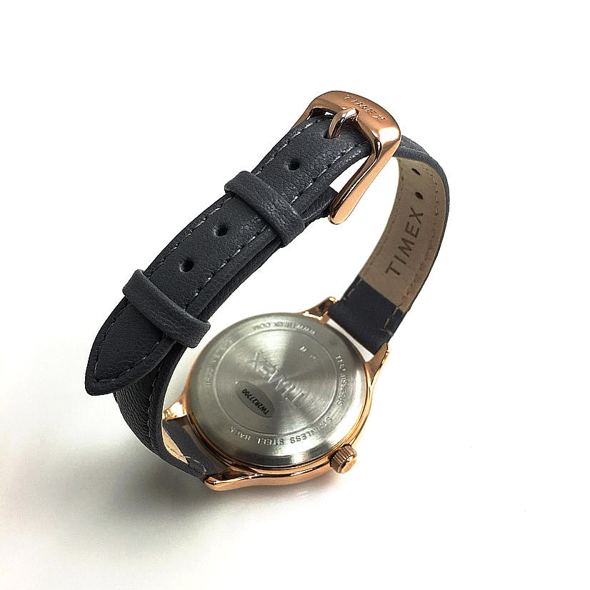 Timex Women's Peyton Rose Gold-Tone Watch, Gray Leather Strap - image 3 of 4