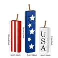 thumbnail image 3 of Conjunto de Decoración Patriótica de Bloques de Madera para El 4 de Julio: Centro de Mesa con La Bandera Estadounidense, Estrellas y Rayas para El Día de La Independencia, El Día de Los Caídos y El D, 3 of 7