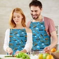 thumbnail image 3 of Cartoon Construction Vehicles Cranes Apron-Garden Aprons for Women with Pockets-Cotton Linen Waterproof Kitchen Cooking Gardening Aprons Adjustable for Kitchen,Cooking,BBQ and Salon 33x27 Inch, 3 of 7