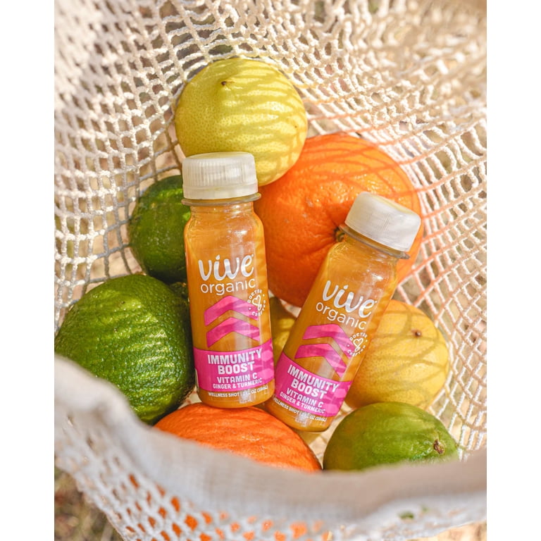 2 pack) Vive Organic Immunity Boost Shot, Elderberry, Ginger and