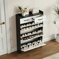 thumbnail image 5 of Kadyn Shoe Rack with 3 Doors, Shoe Organizer, White & Black Shoe Cabinet with 2 Drawers, Shoe Storage Cabinet for Living Room, Hallway, Entryway, 5 of 7