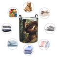 thumbnail image 4 of Balery Jungle Hat Bear Cesta de ropa redonda con asas, impermeable, independiente, para ropa, juguetes, dormitorio y familia-Small, 4 of 6