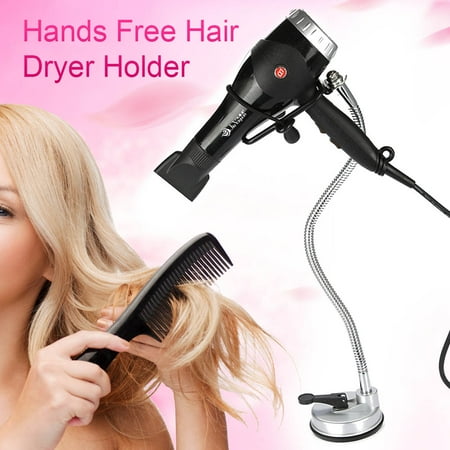 Hands Free Blow Dryer Stand TOPINCN 360°Freely Rotation Hair Dryer Holder Hands Free Removable Suction Cup Stand, Blow Dryer Holder, Hand Free Hair Dryer Stand ()