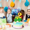 thumbnail image 4 of Cake Topper Vorceary Tractor 2 Birthday Glitter Boy 2 años, 4 of 7
