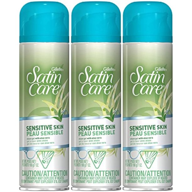 Gillette Satin Care Sensitive Skin Shave Gel 7 Oz 3 Pk