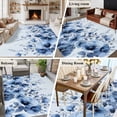 thumbnail image 5 of Blue Blooms Floral Area Rugs 5'x7', Washable Small Throw Rugs for Laundry Room Playroom, Spring Flowers Botanical Blue Ombre Indoor Outdoor Rug Non-Slip Low Pile Carpet Runner Reversible Floor Mats, 5 of 8