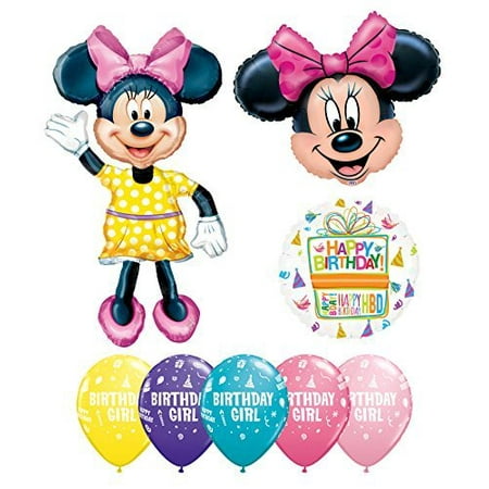 Minnie Mouse Party Supplies Birthday Girl Balloon Bouquet