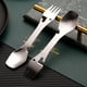thumbnail image 4 of Cateissary Tenedor de frutas, cubiertos de campamento, cuchara de Picnic, accesorios de acero inoxidable para exteriores, suministros para el Mostrada Tipo 2, 4 of 6