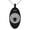 Black, variant on Stainless Steel Natsuka Samurai Crest Engraved Small Oval Charm Pendant Necklace