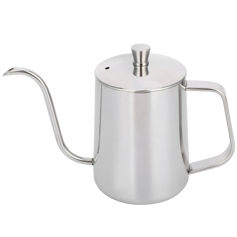 Pour Over Coffee Kettle, Goose Neck Tea Pot Gooseneck Kettle, Slender  Thicken Coffee Pot With Cover For Camping,Home And Kitchen Coffee,Tea 