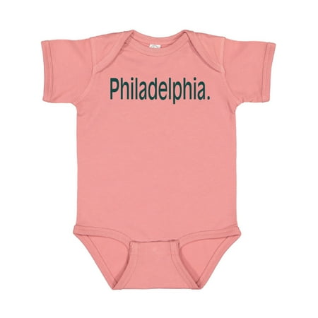 

Inktastic Philadelphia in Dark Blue Text Gift Baby Boy or Baby Girl Bodysuit