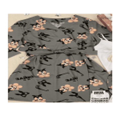 

ONTNO Animal Print with Bra Women s Sexy Nightgown Autumn Nightgown 1Pic S-XXL