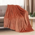thumbnail image 5 of Fleece Blanket Super Soft Cozy Throw Blanket 50" x 60", Lightweight Fuzzy Comfy Textured Flannel Blanket Warm Plush Throw Blankets for Couch, Sofa, Bed,Orange, 5 of 8
