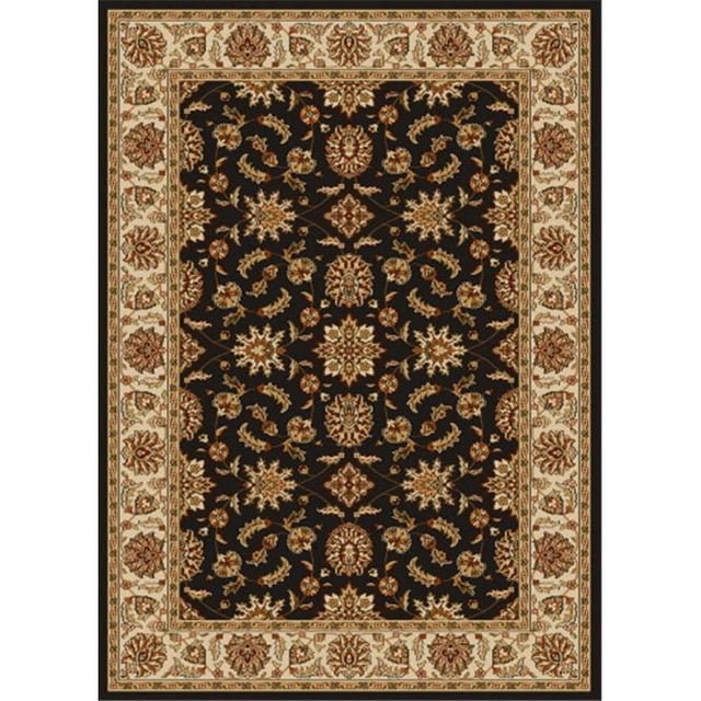 1592-1024-BROWN Como Rectangular Brown Traditional Italy Area Rug, 2 ft. 2 in. W x 7 ft. 7 in. H