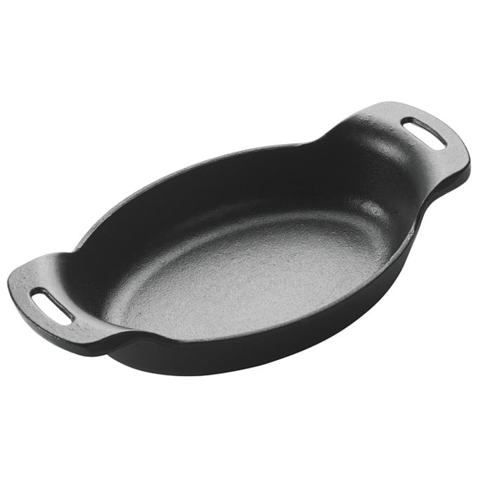 Mini Cast Iron, Induction Server, Oval, 16 Oz, 7 3/8" x5 3/8",Matte