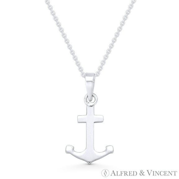 Sailor's Luck Charm Anchor Pendant in .925 Sterling Silver