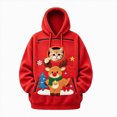 thumbnail image 6 of Pet Hoodie With Cat Dog Pouch Christmas Pet Carrier Costume Oversized Fall Winter, 6 of 7