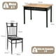 thumbnail image 3 of Costway Juego de Mesa de Comedor Moderna con 4 Sillas Tapizadas para Hogar y Restaurante Negro, 3 of 10