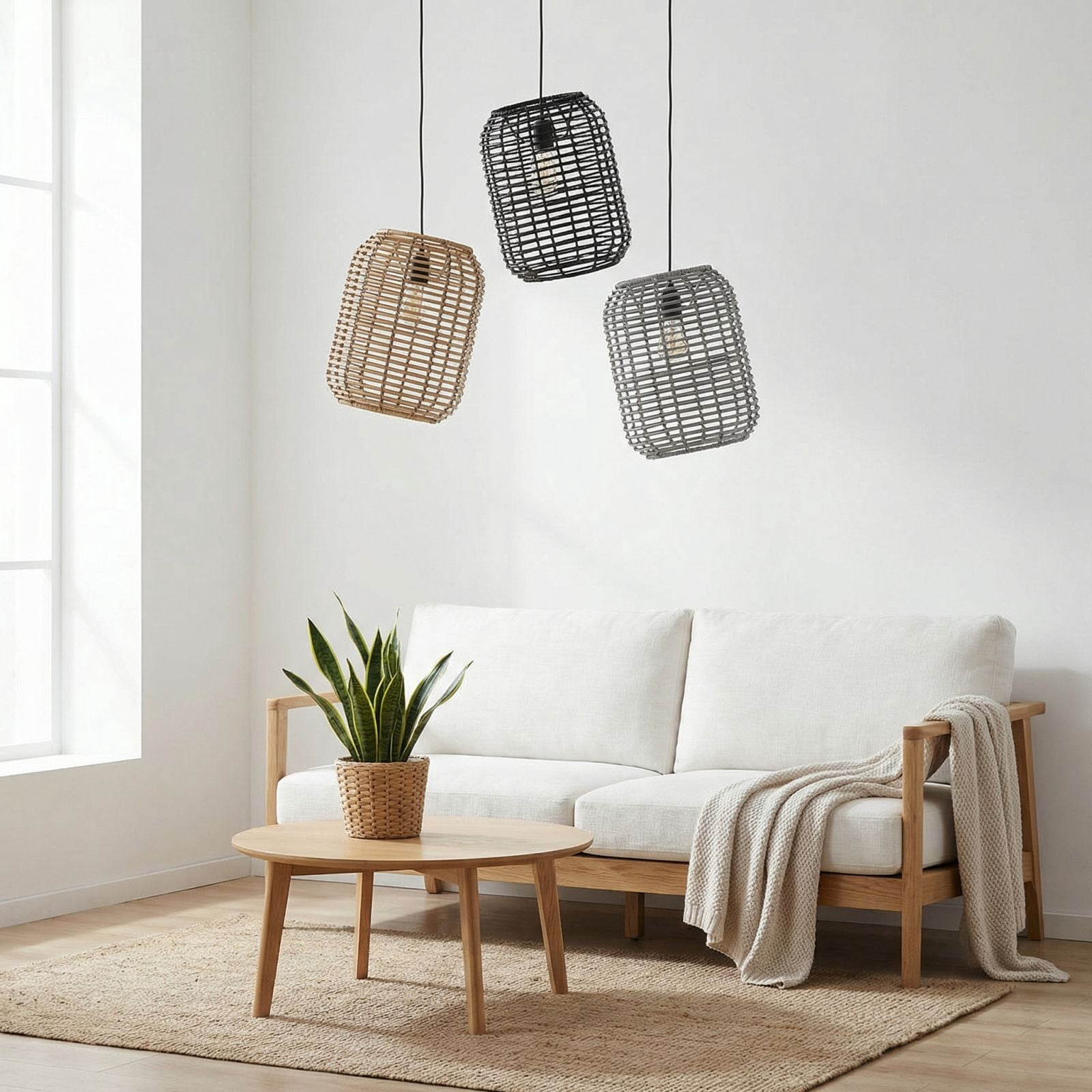 Hand-Woven Pendant Light Shade, Retro Style Lamp Cover for Ceiling Fixtures, Bohemian Wicker Chandelier Accessory, Vintage Hanging Light Guard for Indoor Decor
