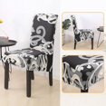 thumbnail image 3 of 2 Pack Stretch Dining Chair Covers, XL/Oversized Removable Washable Soft Spandex High Back Large Chair Cover Slipcover for Dining Room Kitchen Hotel Table Banquet (2 Per Set, HJFF), 3 of 8