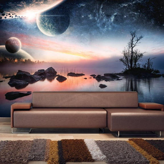 Tiptophomedecor Space Wallpaper Wall Mural - Cosmic Landscape