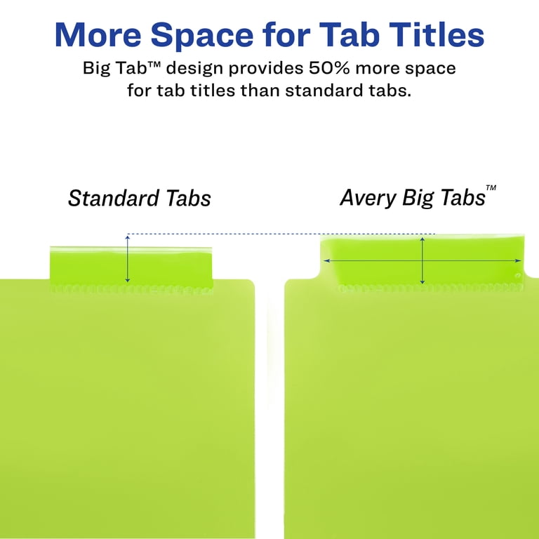 Avery Big Tab Plastic Dividers, Insertable, 8-Tab photo 6