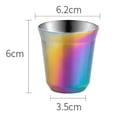 thumbnail image 3 of Taza de café de acero inoxidable 80 ml taza resistente al calor de pared para Espresso, 3 of 11