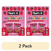 (2 pack) That's It. Crispy, Gluten-Free, Organic Apple + Strawberry Crunchables, 6 Count