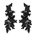 thumbnail image 3 of 1 par de apliques de encaje, adornos de encaje, apliques con motivo de lentejuelas, apliques bordados para Negro, 3 of 9