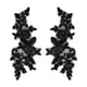 thumbnail image 3 of 1 par de apliques de flores de encaje, bordados, adornos de encaje para coser Negro, 3 of 9