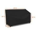 thumbnail image 4 of Bench Cover 18 Oz Waterproof - 100% Weather Resistant Customizable Bench Seat Cover with Air Pockets and Drawstrap for Snug Fit (50" X 28.5" X 30", Black), 4 of 7