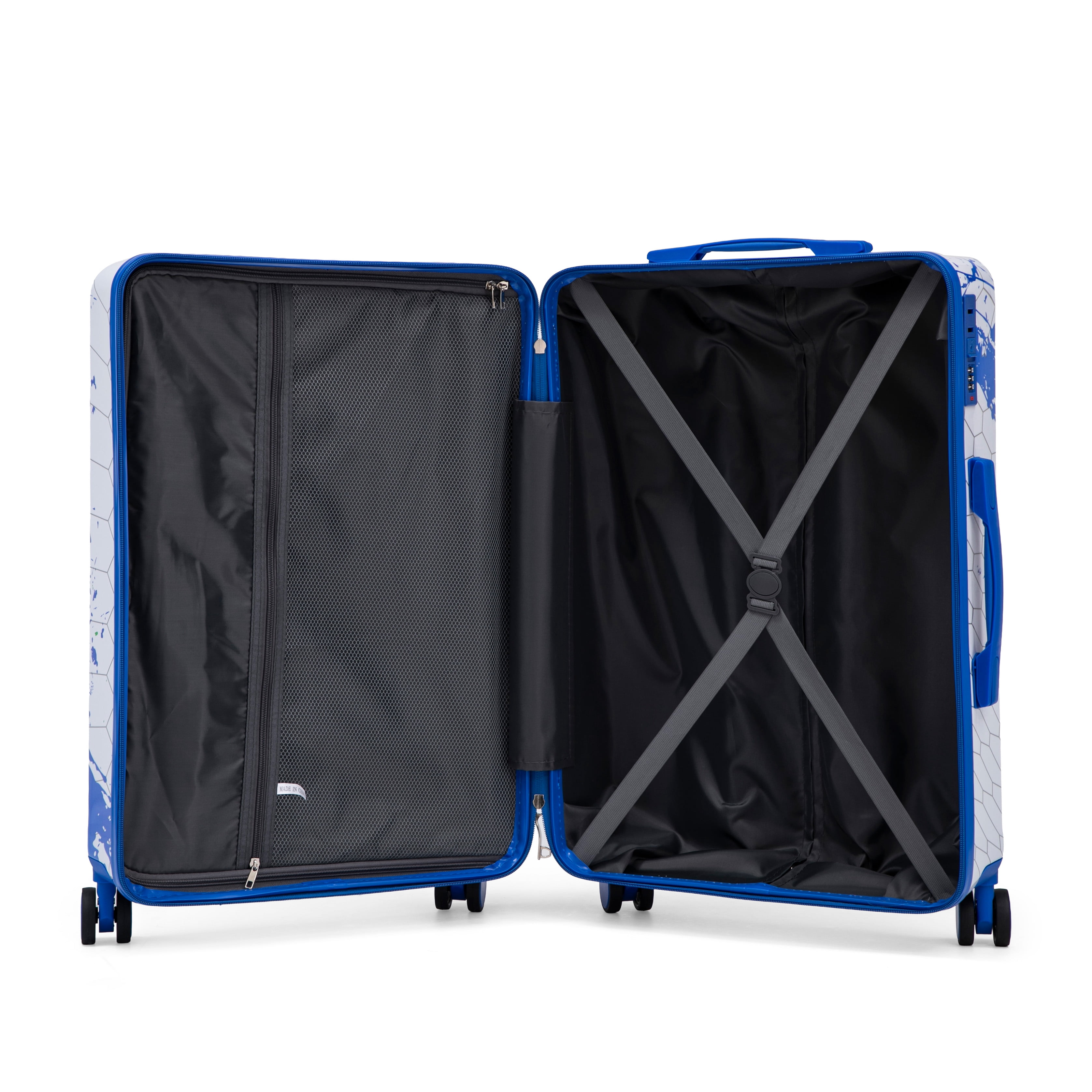 Leumius 20" Hardside Carry-on Suitcase – Expandable Spinner Luggage for Travel, Blue