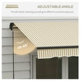 thumbnail image 5 of 12x10ft Retractable Awning, UV Resistant Sunshade for Patio, Beige & White, 5 of 8