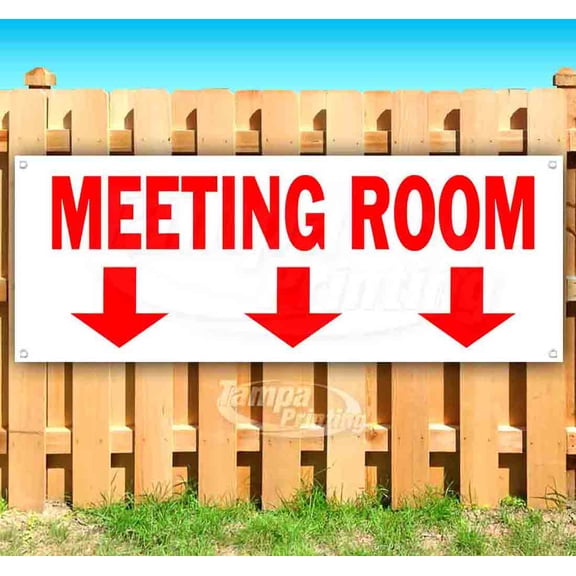 Meeting Room 13 oz Vinyl Banner With Metal Grommets
