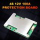 thumbnail image 2 of 8X Placa de ProteccióN de BateríA de Litio 4S 12V 100A LiFePO4 con Equilibrio de BateríA de Potencia/Mejora de Placa de ProteccióN PCB, 2 of 8