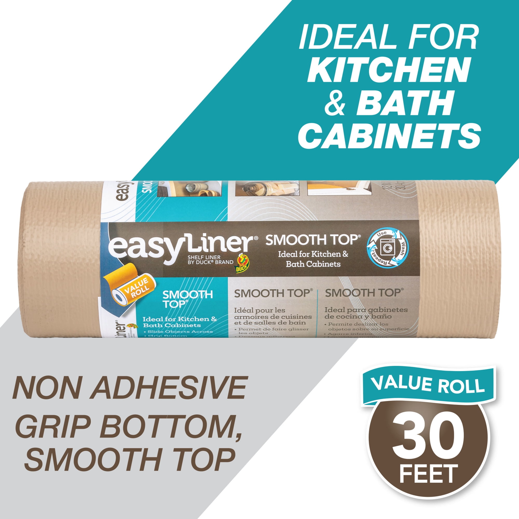 Smooth Top EasyLiner Shelf Liner, Taupe 12" x 30' 1 Rolls