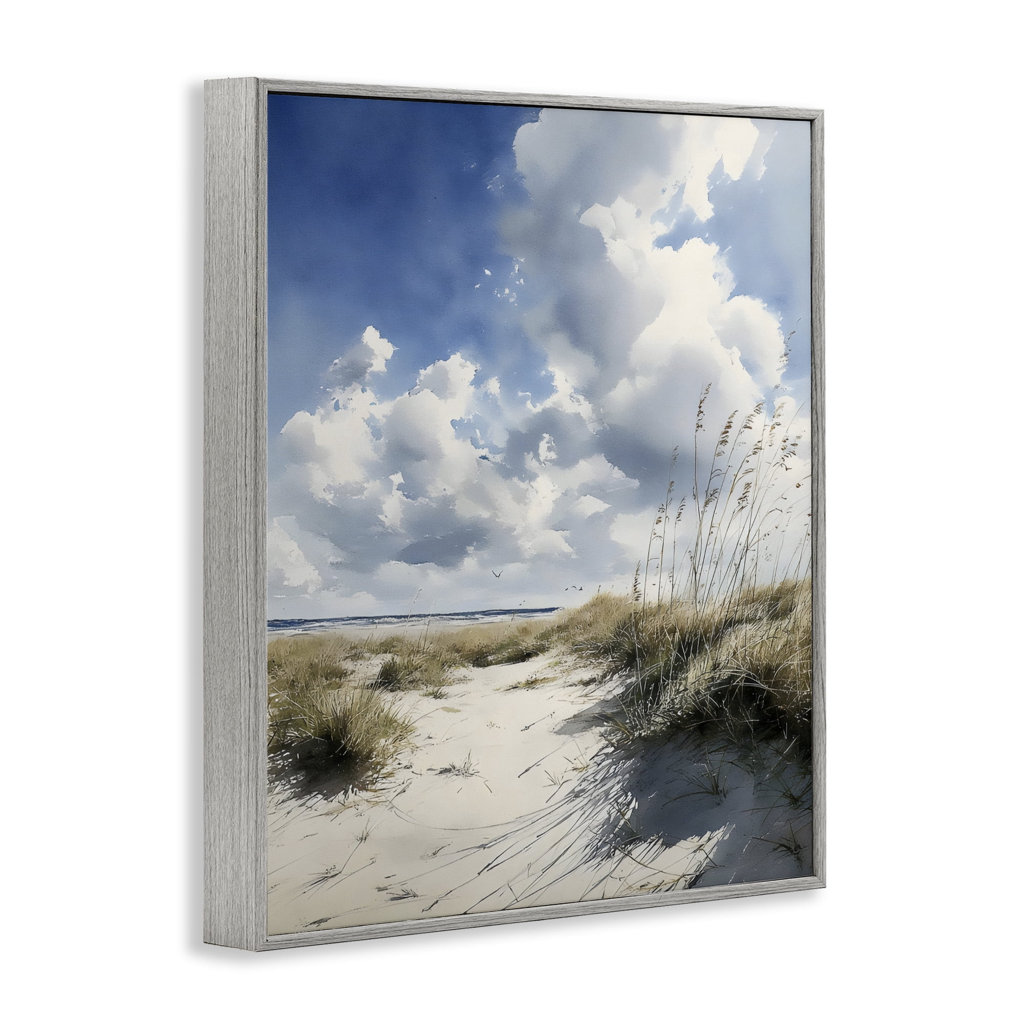Stupell Industries Dunes In The Sunshine Gray Framed Giclee Art, design by Franklyn Gregory