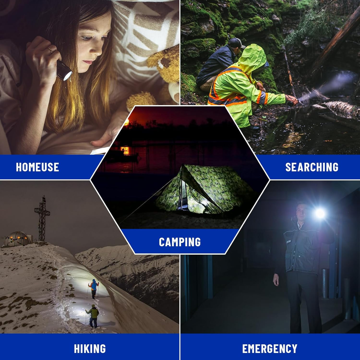 Brinyte WT01 Rechargeable Flashlight 2700 Lumens with Charging Dock, Super Bright Handheld Light High Lumens LED Night Light Flash Light for Homeuse, Outdoor, Searching, Camping & Emergency