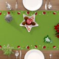 thumbnail image 2 of JOOCAR Christmas Table Runner, Green Christmas Shiny Christmas Red Hat Christmas Table Runner, Suitable for Christmas Kitchen Dining Table Table Holiday Decoration, 2 of 5