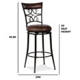 thumbnail image 5 of Hillsdale Furniture Seville 30 in. Swivel Bar Stool with Nailhead Trim, 5 of 7