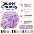 thumbnail image 7 of Jumbo Chunky Blanket Yarn #10, Thick Bulky Chenille Yarn for Hand Knitting and Crocheting, Super Chunky Knit Yarn for Blankets, Baskets and DIY Home Decor, 7 of 7