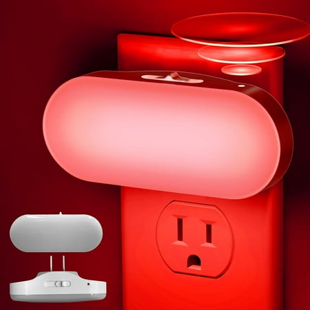 

Red Night Light Auto On/Off 0-100 Lm Adjustable Brightness Dimmable Plug Into Wall Light Sensor Night Light For Kids Room Bedroom Night Light Stair Lights 1W 2 Pack