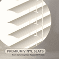 thumbnail image 4 of Lotus & Windoware Cordless 1" Vinyl Plus Light Filtering Horizontal Mini Blind, 46" W x 48" L, Alabaster, Smooth, 4 of 7