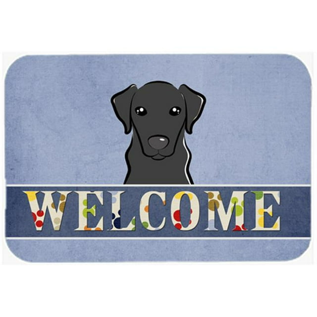 Carolines Treasures BB1421JCMT Black Labrador Welcome Kitchen & Bath Mat, 24 x 36 in.